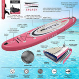 AQUA SPIRIT Splash iSUP 9’ long Inflatable Stand up Paddle Board for Beginners/Intermediate with Backpack, Leash, Paddle, Go-Pro Holder, Changing Mat, Waterproof Phone Case, All-Inclusive Package, 3-Years Of Complete Brand Warranty - Aqua Spirit iSUPs