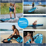 Aqua Spirit Barracuda Sup Tabla de Paddle Hinchable 2024, 320x81x15cm, Kit de Conversión Completo a Kayak con Remo Adjustable, Mochila, Bomba y Más Accesorios, Garantía de 3 Años