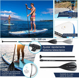 AQUA SPIRIT 320x81x15cm Sup Tabla Hinchable de Paddle Surf Sup para Principiantes Kit Nivel con Pala Ajustable de Aluminio, Accesorios Completos, Peso Máximo de Carga: 120KG Garantía De 2 Años