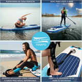 AQUA SPIRIT 320x81x15cm Sup Tabla Hinchable de Paddle Surf Sup para Principiantes Kit Nivel con Pala Ajustable de Aluminio, Accesorios Completos, Peso Máximo de Carga: 120KG Garantía De 2 Años